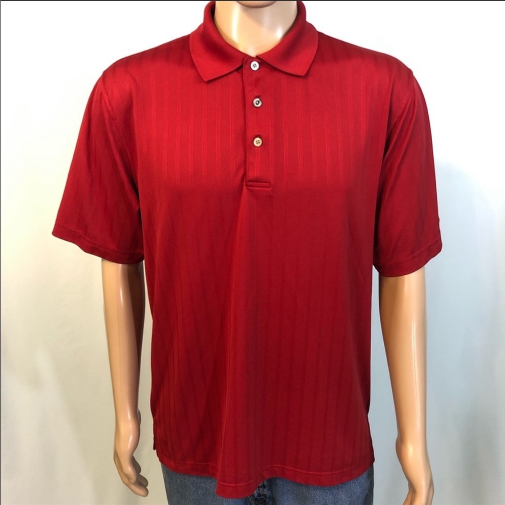 Grand Slam Menโs Large Red Golf Polo Shirt L